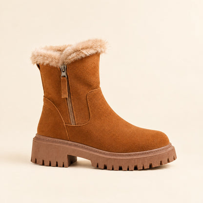 Stivaletto Cortina color cognac, vista laterale